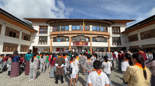 【国際交流】交換留学生徒４名がブータンに出発しました